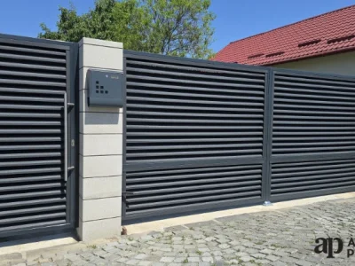 SISTEM GARD MODERNA TAUTII MAGHERAUS, RAL 7016 FINISAJ MAT 3D (4)